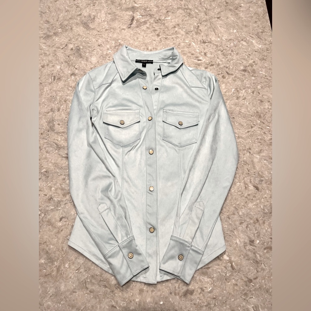 Guess Suede Button up Shirt